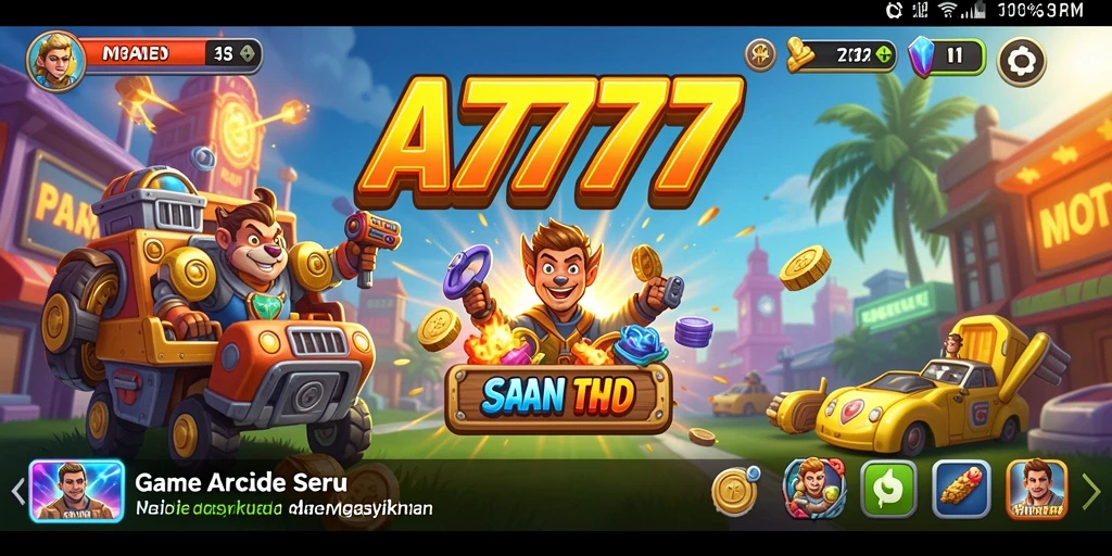 Screenshot menunjukkan gameplay seru dari A7777 dengan grafis menarik.