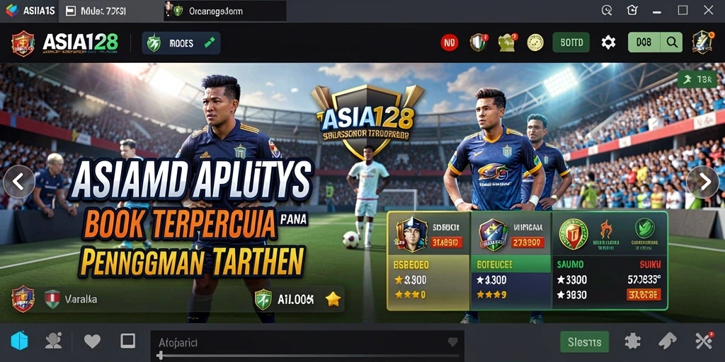 Screenshot ASIA128 menampilkan antarmuka taruhan olahraga yang menarik.