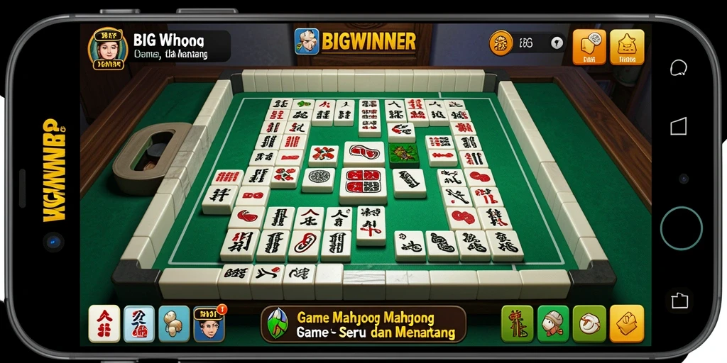 Tampilan gameplay seru di game Mahjong BIGWINNER.