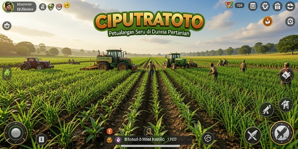 Tampilan menarik dari gameplay pertanian dalam CIPUTRATOTO.