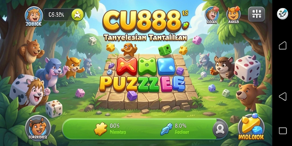 Tampilan gameplay seru dari game Puzzle CU888.