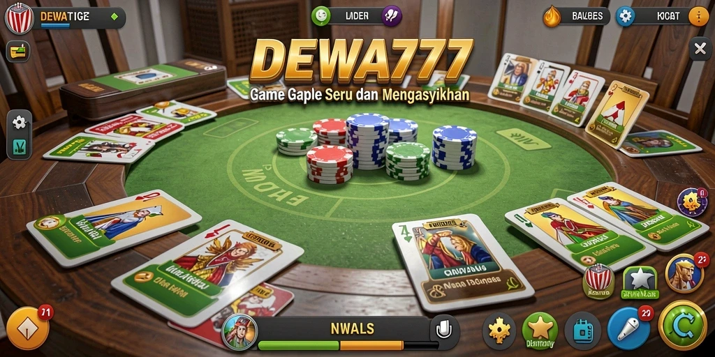 Screenshot gameplay DEWA777 yang menunjukkan tantangan seru bermain Gaple.