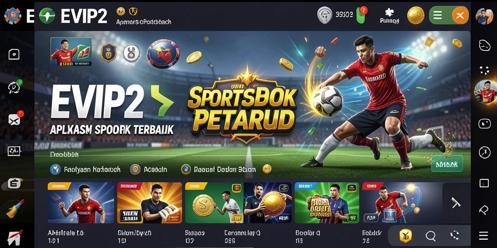 Tampilan gameplay Sportsbook yang menarik dan informatif.