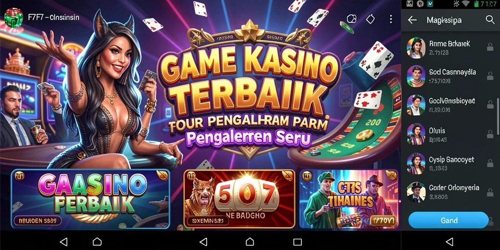 Tampilan grafik menawan dari gameplay Kasino F7F7.