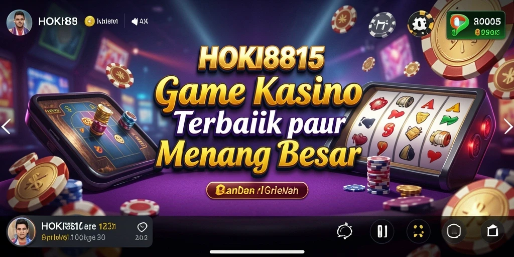 Screenshot HOKI8815 menampilkan gameplay Kasino yang seru.