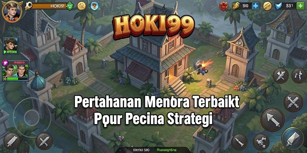 Tangkapan layar gameplay HOKI99 menampilkan pertempuran Tower Defense yang seru.