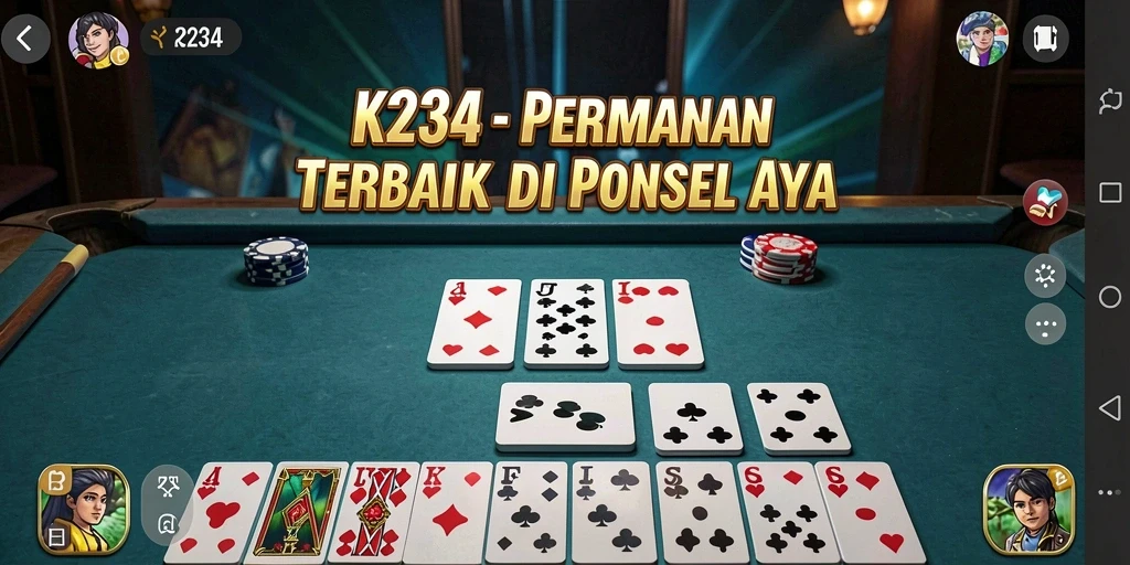 Tangkapan layar K234 menunjukkan aksi seru permainan Domino yang menarik.