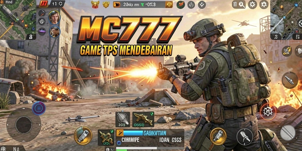 Gameplay intens dan seru dalam MC777 dengan aksi TPS yang mendebarkan.
