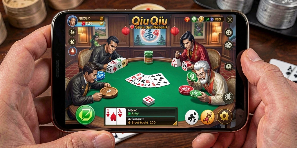 Screenshot dari gameplay seru NEXGID QiuQiu.