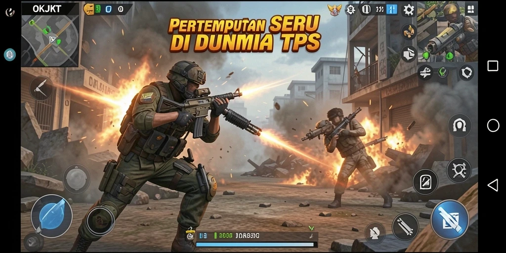 Gameplay seru dengan pertempuran yang mendebarkan di OKJKT.