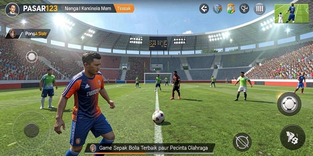 Tampilan gameplay PASAR123 yang menakjubkan dalam pertandingan sepak bola.