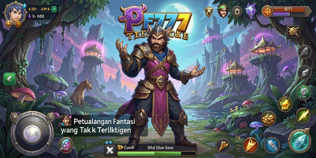 Tampilan mendebarkan dari pertempuran RPG yang seru.