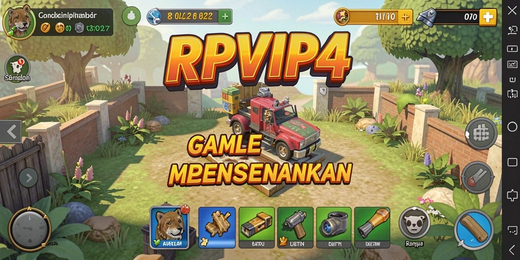 Tampilan gameplay seru dari RPVIP4 dengan karakter yang berkembang.