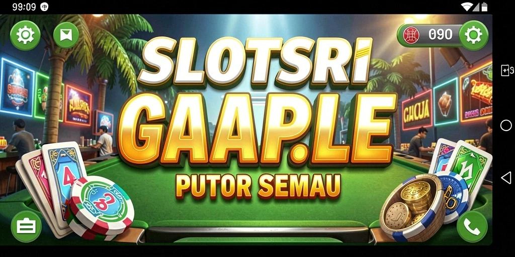 Tampilan gameplay SLOTSRI yang seru dan interaktif dalam permainan Gaple.