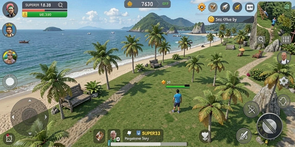 Tampilan menarik dan gameplay seru di SUPER33.