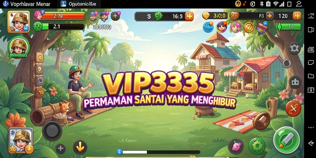 Tampilan gameplay <strong>VIP333</strong> yang ceria dan menghibur.